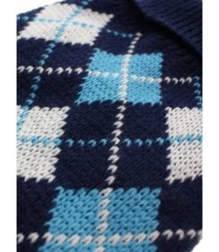Urban Pup Urban Pup Blue Argyle Sweater -Hondenmode urban pup blue argyle sweater 1