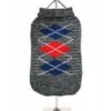 Urban Pup Urban Pup Charcoal Grey / Red Argyle Sweater -Hondenmode urban pup charcoal grey red argyle sweater