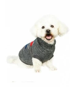 Urban Pup Urban Pup Charcoal Grey / Red Argyle Sweater -Hondenmode urban pup charcoal grey red argyle sweater 2