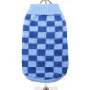 Urban Pup Urban Pup Checkerboard Blue Sweater -Hondenmode urban pup checkerboard blue sweater