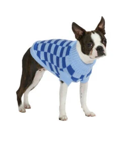 Urban Pup Urban Pup Checkerboard Blue Sweater -Hondenmode urban pup checkerboard blue sweater 2