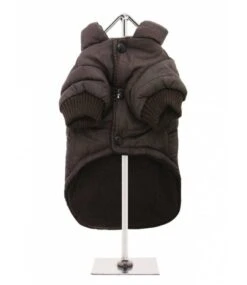 Urban Pup Urban Pup Chestnut Brown Fleece-Lined Jacket ALLEEN MEDIUM EN SMALL -Hondenmode urban pup chestnut brown fleece lined jacket allee 2