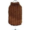 Urban Pup Urban Pup Chocolate Brown Waffle Textured Knitted Sweater -Hondenmode urban pup chocolate brown waffle textured knitted