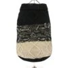 Urban Pup Urban Pup Donegal Black & Brown Ribbed Sweater -Hondenmode urban pup donegal black brown ribbed sweater