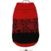 Urban Pup Urban Pup Donegal Red & Black Ribbed Sweater -Hondenmode urban pup donegal red black ribbed sweater