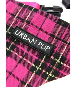 Urban Pup Urban Pup Fuchsia Pink Tartan Bandana -Hondenmode urban pup fuchsia pink tartan bandana 2