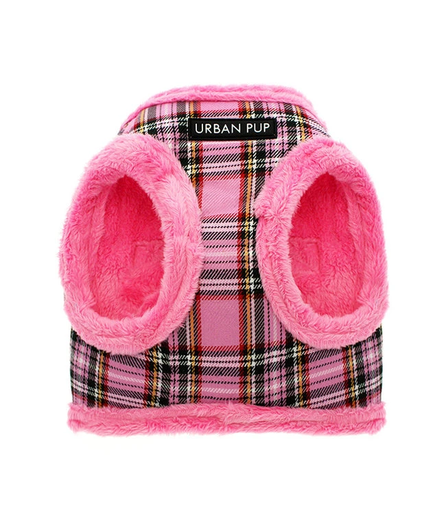 Urban Pup Urban Pup Luxury Fur Lined Pink Tartan Harness 4 Urban Pup Urban Pup Luxury Fur Lined Pink Tartan Harness - Afbeelding 2
