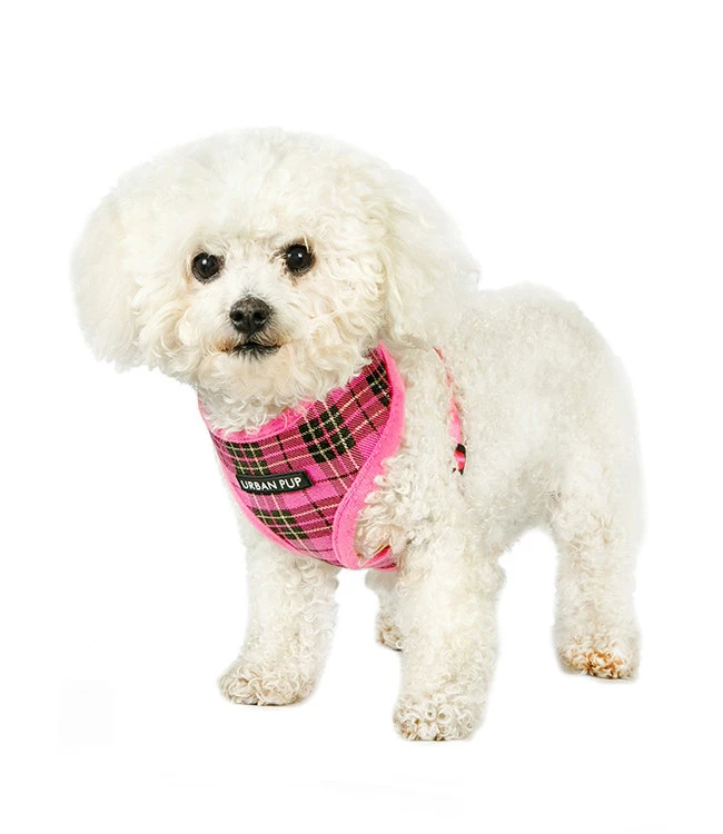 Urban Pup Urban Pup Luxury Fur Lined Pink Tartan Harness 5 Urban Pup Urban Pup Luxury Fur Lined Pink Tartan Harness - Afbeelding 3