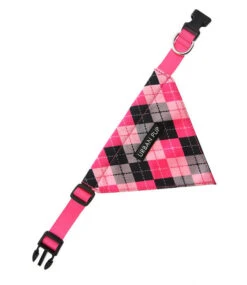Hondenmode -Hondenmode urban pup pink argyle bandana 1