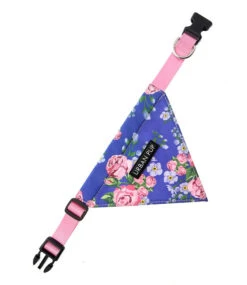 Hondenmode -Hondenmode urban pup pink blue floral bandana 1