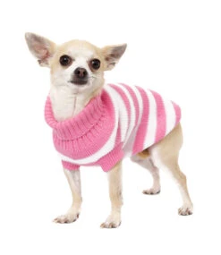 Urban Pup Urban Pup Pink & White Candy Stripe Sweater -Hondenmode urban pup pink white candy stripe sweater 2